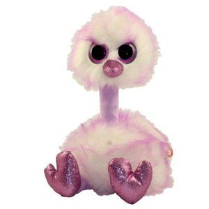 TY Beanie Boos - KENYA - Purple Glitter Ostrich (Large)